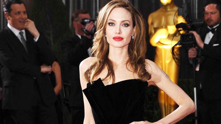 Angelina Jolie Modeling Pose At 84th Annual Academy Awards